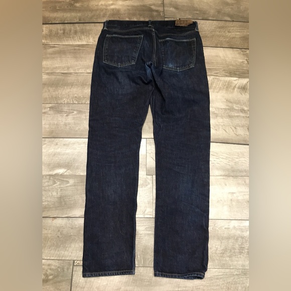 RRL Double RL Men’s Denim Blue Jeans Slim Narrow Union Standard Zip Fly Sz 33X32 - Picture 12 of 13